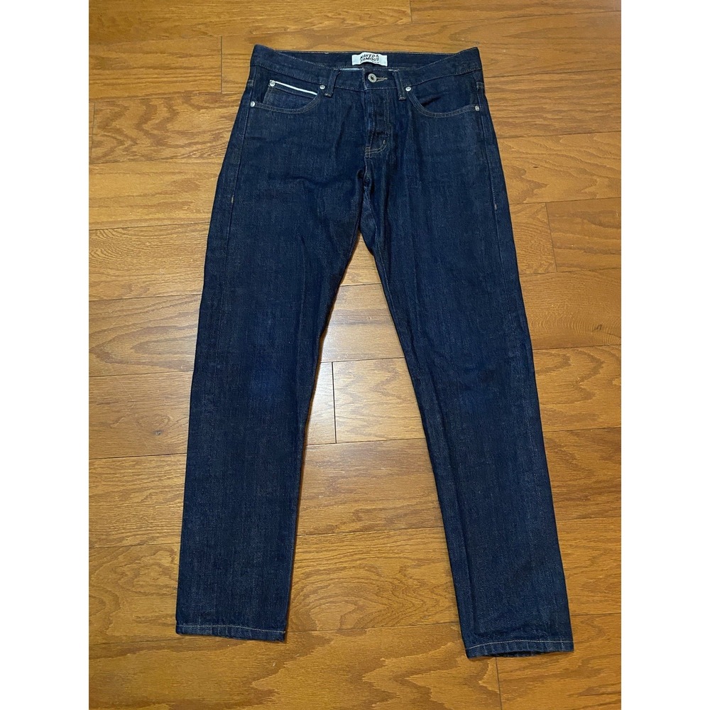 Naked‎ & Famous Denim Super Skinny Guy Jeans Mens 32 Blue Button Fly